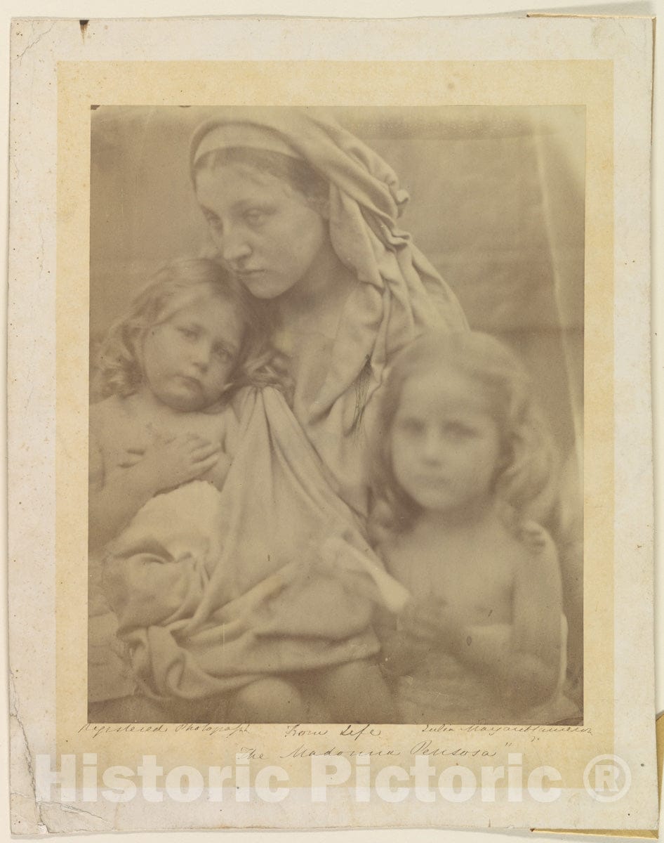 Photo Print : Julia Margaret Cameron - The Madonna Penserosa : Vintage Wall Art