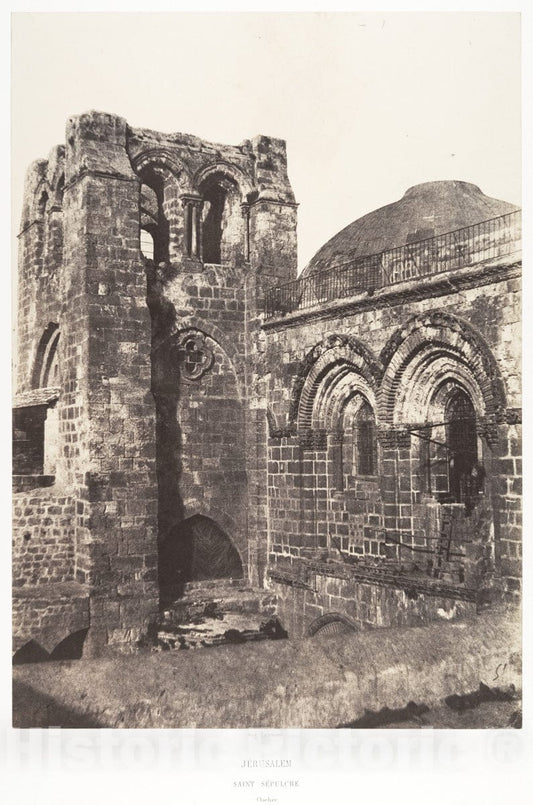 Photo Print : Auguste Salzmann - Jérusalem, Saint-Sépulcre, Clocher : Vintage Wall Art