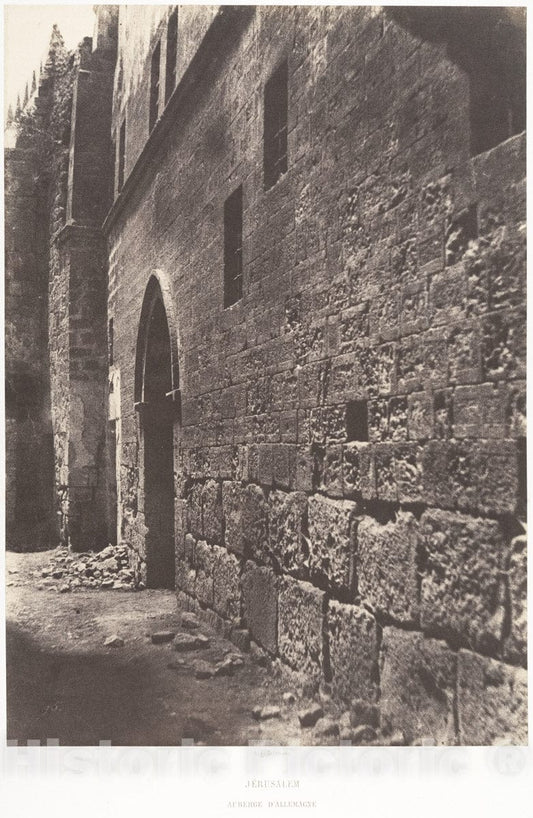 Photo Print : Auguste Salzmann - Jérusalem, Auberge d'Allemagne : Vintage Wall Art