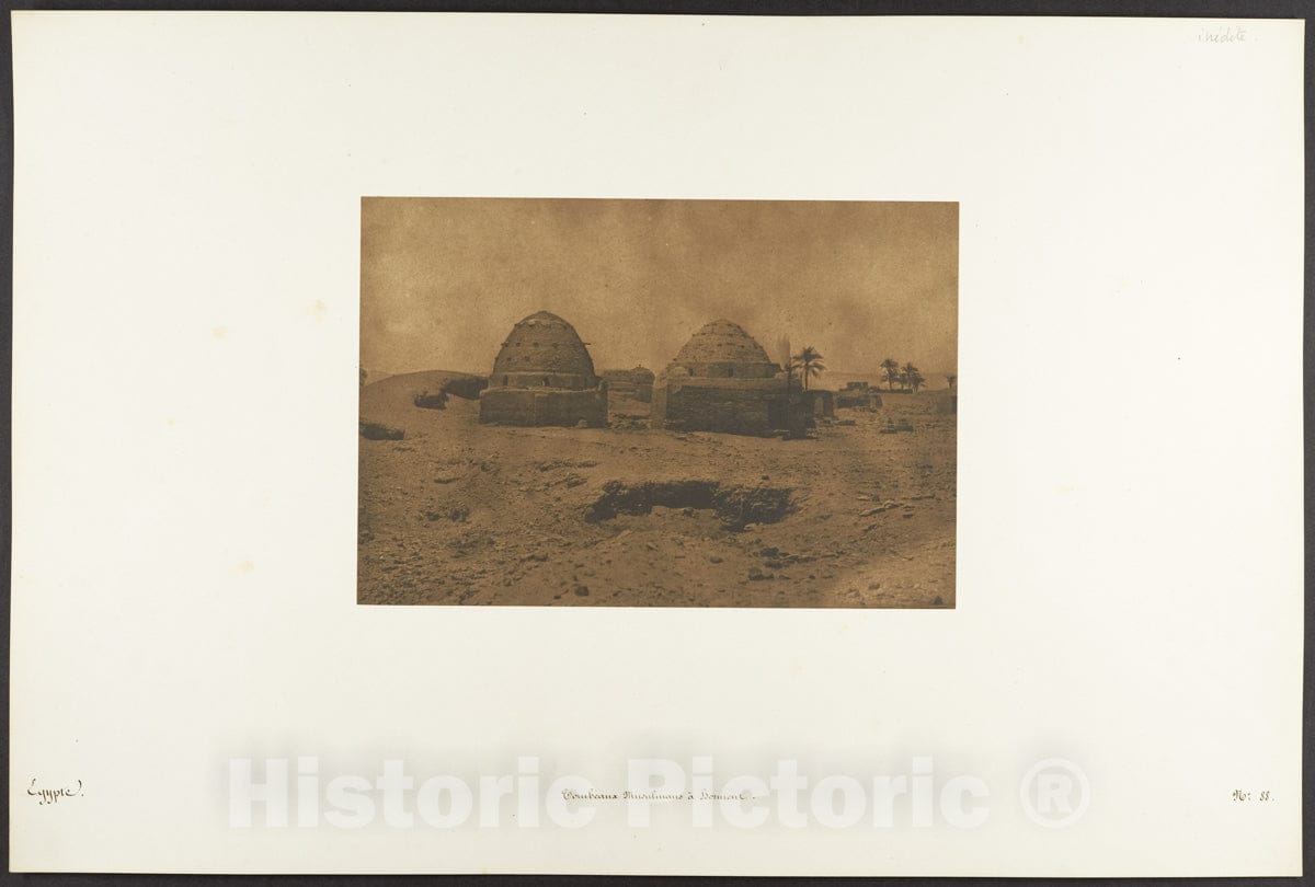Photo Print : Maxime Du Camp - Tombeaux Musulmans à Herment : Vintage Wall Art