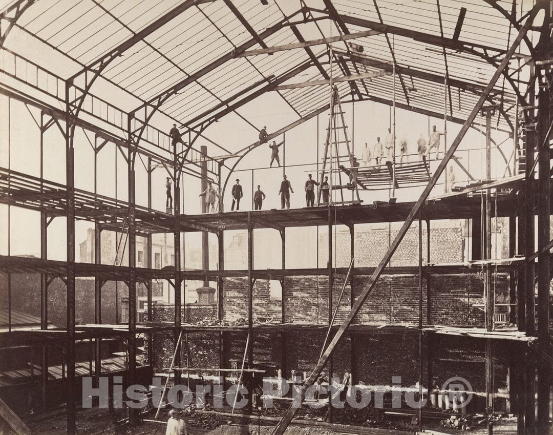 Photo Print : Louis Lafon - Construction Site : Vintage Wall Art