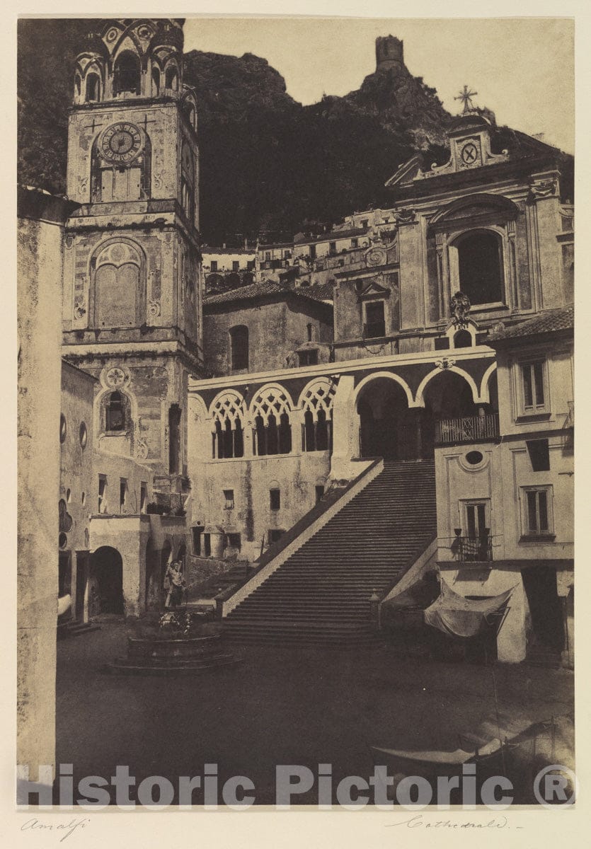 Photo Print : Firmin-Eugène Le Dien - Amalfi, Cathedral : Vintage Wall Art