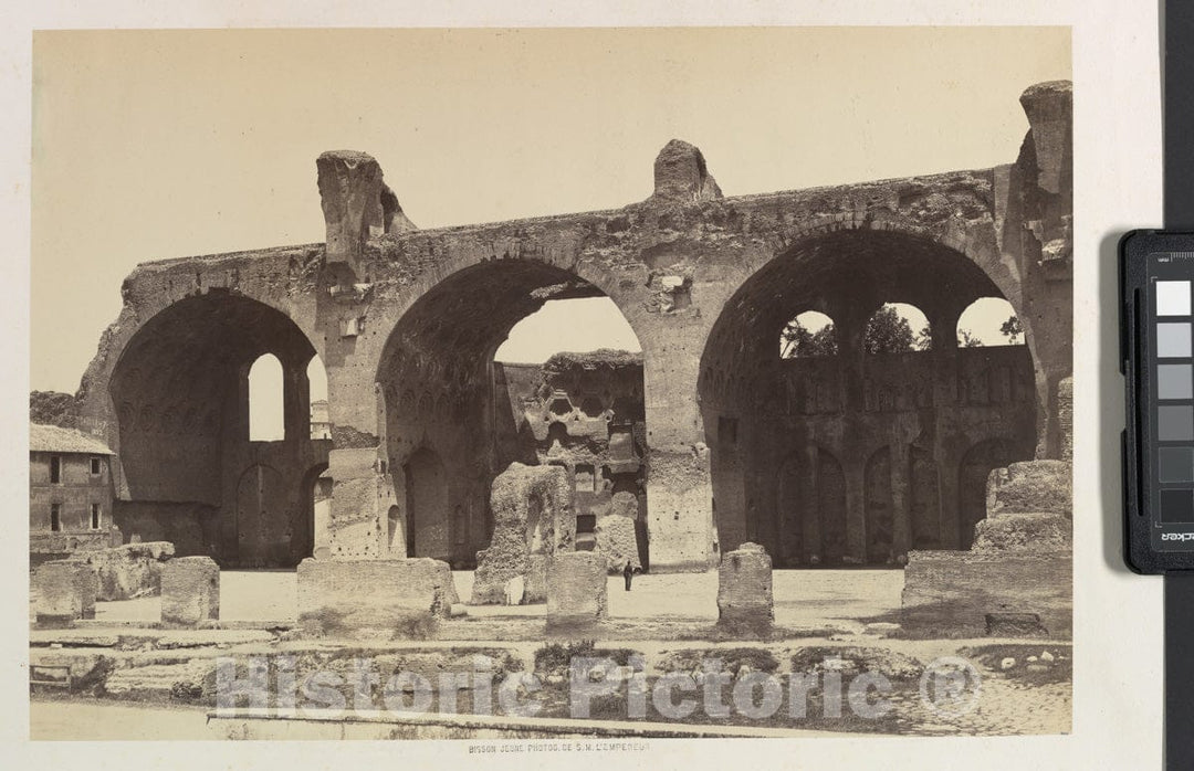 Photo Print : Auguste-Rosalie Bisson - Basilica of Maxentius and Constantine, Rome : Vintage Wall Art
