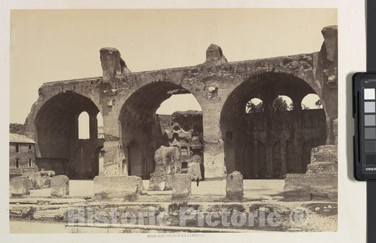 Photo Print : Auguste-Rosalie Bisson - Basilica of Maxentius and Constantine, Rome : Vintage Wall Art