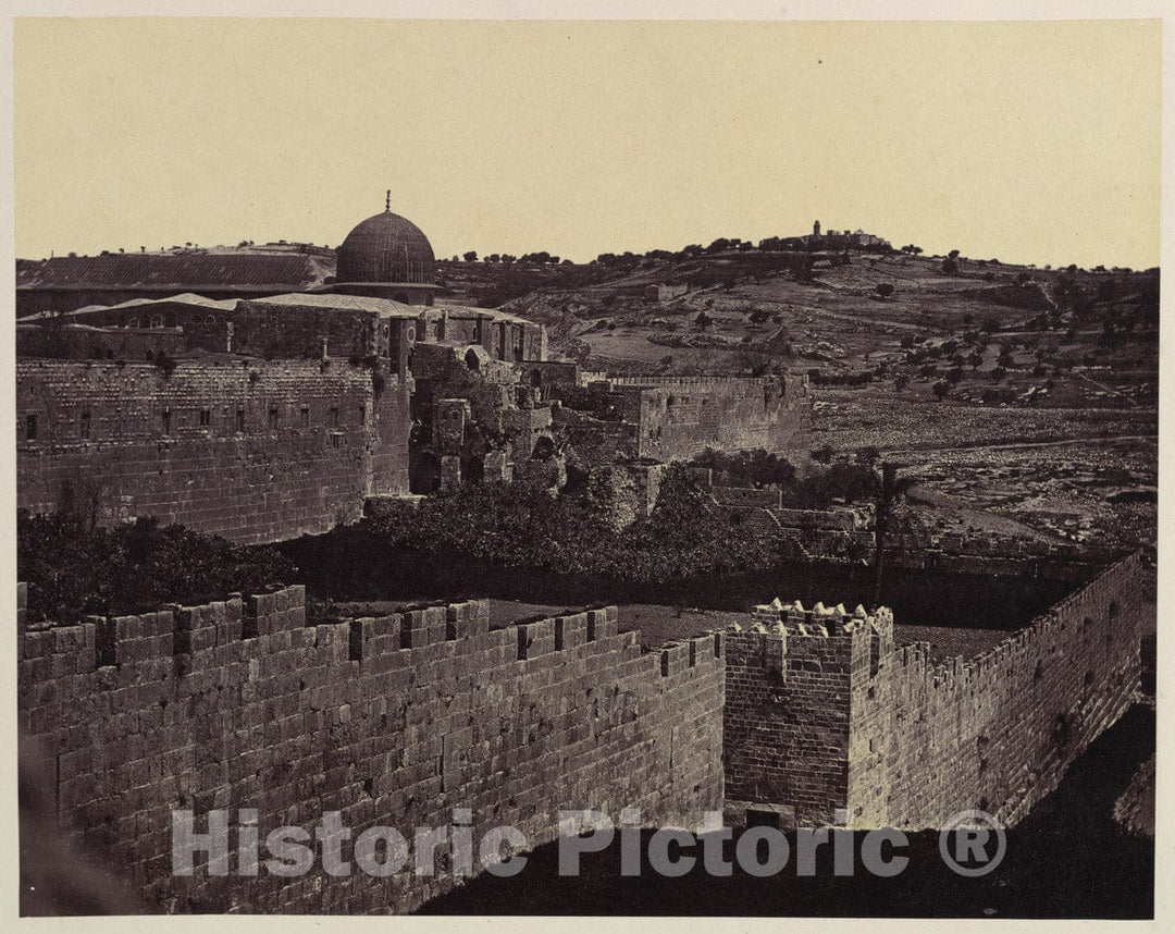 Photo Print : Felice Beato - Dome of The Rock, Jerusalem : Vintage Wall Art