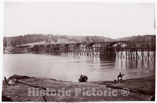 Photo Print : Formerly George N. Barnard - Bridge Across Tennessee River at Chattanooga : Vintage Wall Art