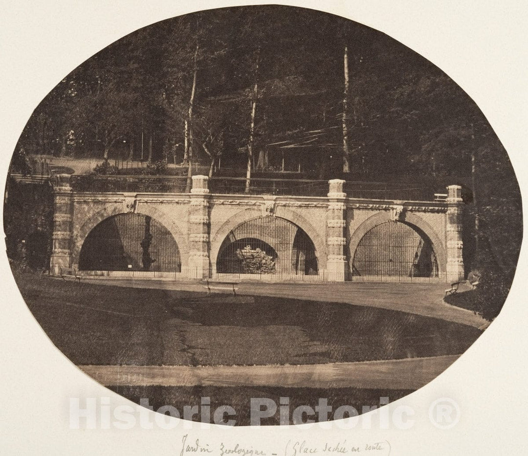 Photo Print : Louis-Pierre-Théophile Dubois de Nehaut - The Bear Enclave, Zoological Gardens, Brussels : Vintage Wall Art