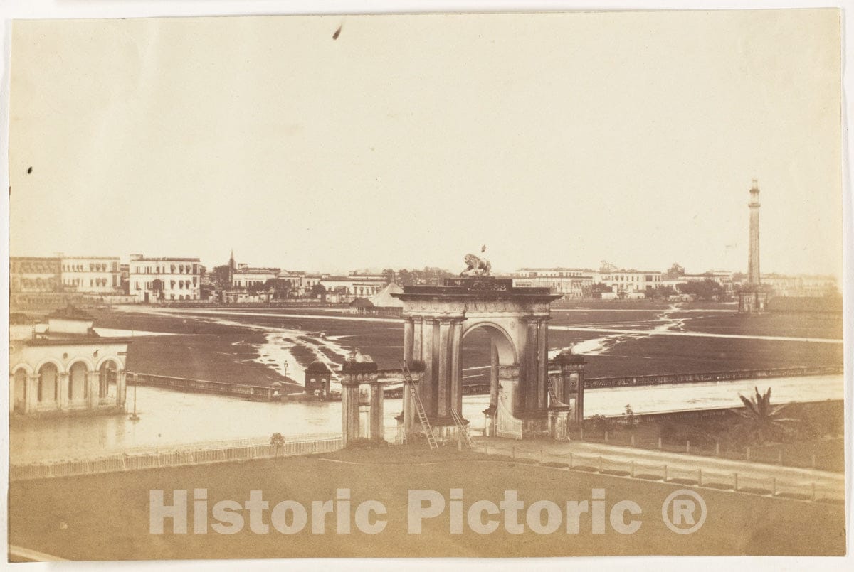 Photo Print : John Constantine Stanley - The Maidan from Government House During The Rains : Vintage Wall Art