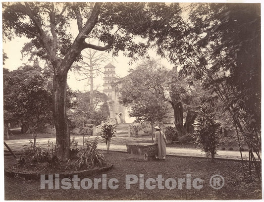 Photo Print : John Thomson - Garden at The English Consulate, Canton : Vintage Wall Art