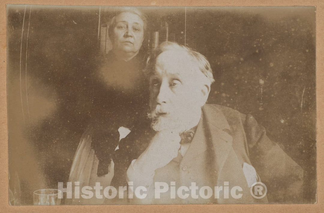 Photo Print : Edgar Degas - Self-Portrait with Zoé Closier : Vintage Wall Art