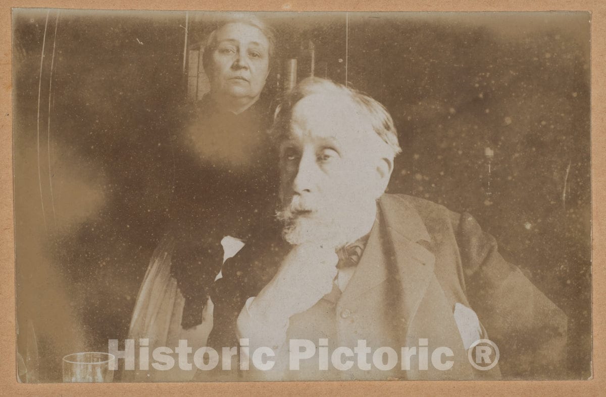 Photo Print : Edgar Degas - Self-Portrait with Zoé Closier : Vintage Wall Art