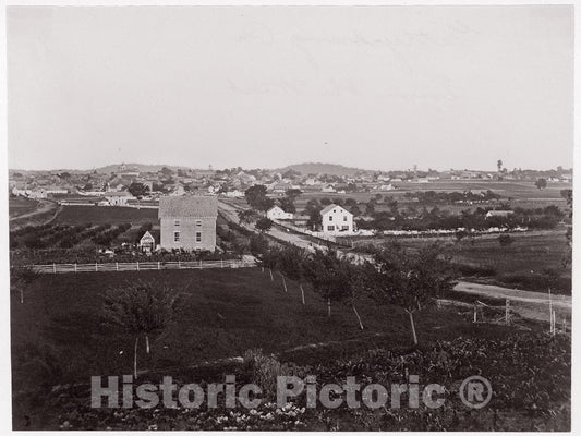 Photo Print : Formerly Mathew B. Brady - Gettysburg from The West : Vintage Wall Art