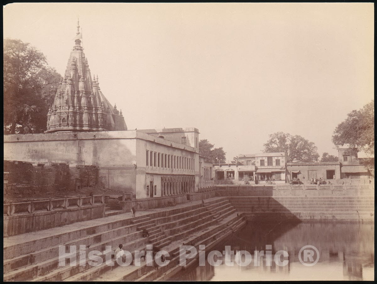 Photo Print : Monkey Temple, Benares : Vintage Wall Art