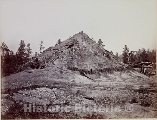 Photo Print : Carleton E. Watkins - Indian Sweat House, Mendicino County, Colorado : Vintage Wall Art