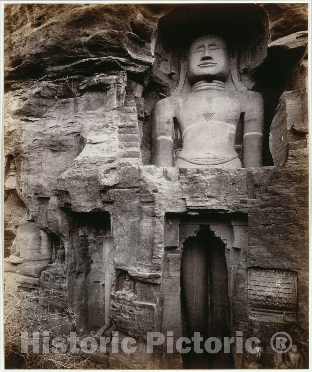 Photo Print : Large Shrine Figure in The Happy Valley, Gwalior, India : Vintage Wall Art