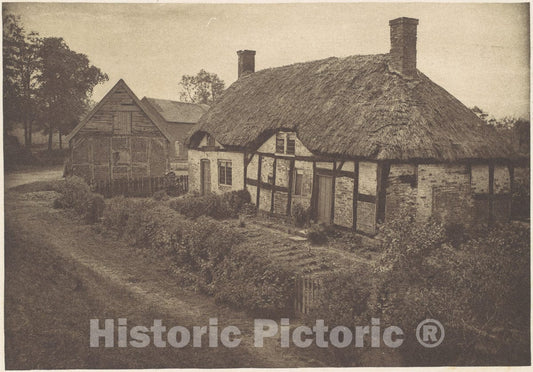 Art Print : George Bankart - Izaak Walton's House at Shallowford, Staffordshire : Vintage Wall Art