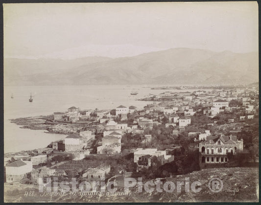 Photo Print : Félix Bonfils - Beyrouth. Vu du collège américain : Vintage Wall Art