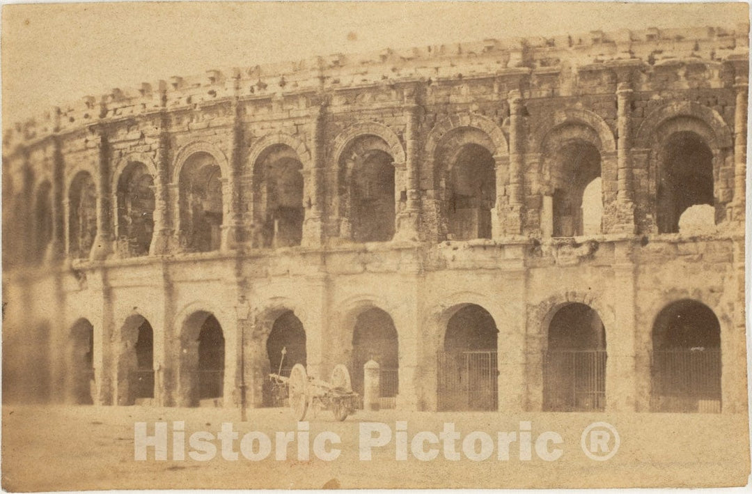 Art Print : Roman Theater at Nimes - Artist Unknown : Vintage Wall Art