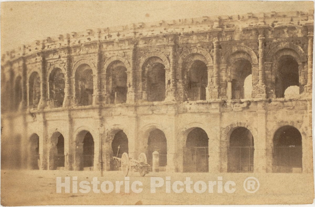 Art Print : Roman Theater at Nimes - Artist Unknown : Vintage Wall Art
