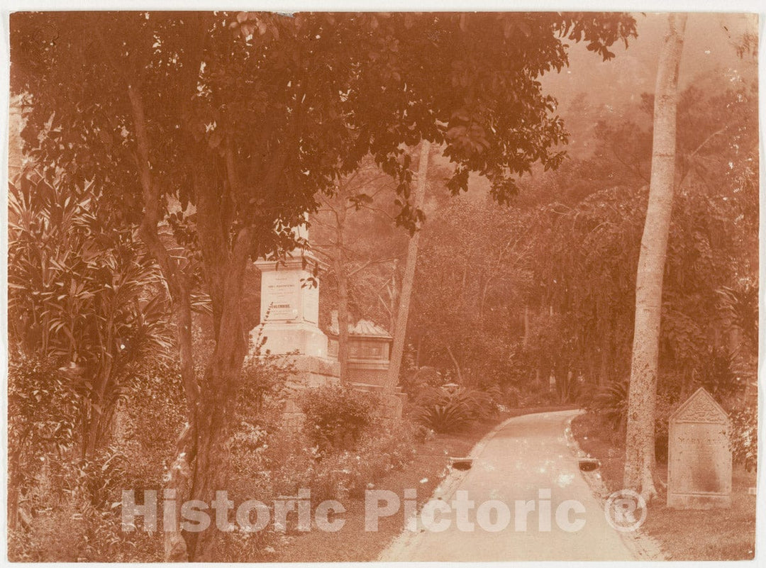 Photo Print : Adolf de Meyer - Hong Kong Cemetery 1 : Vintage Wall Art