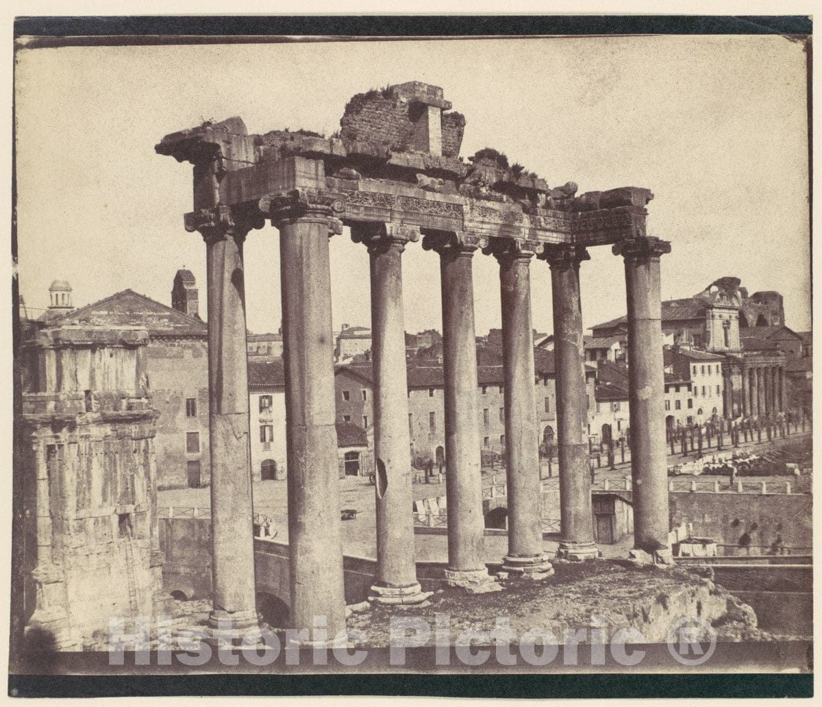 Photo Print : Calvert Richard Jones - Temple of Concord, Rome : Vintage Wall Art