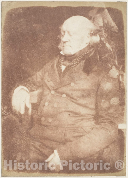 Photo Print : Hill and Adamson - Unidentified Man : Vintage Wall Art