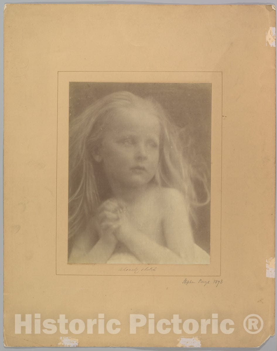 Photo Print : Julia Margaret Cameron - A Lovely Sketch : Vintage Wall Art