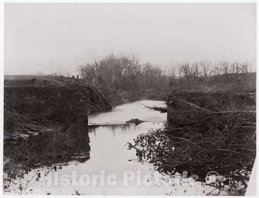 Photo Print : Timothy H. O'sullivan - Bull Run. The Stone Bridge : Vintage Wall Art