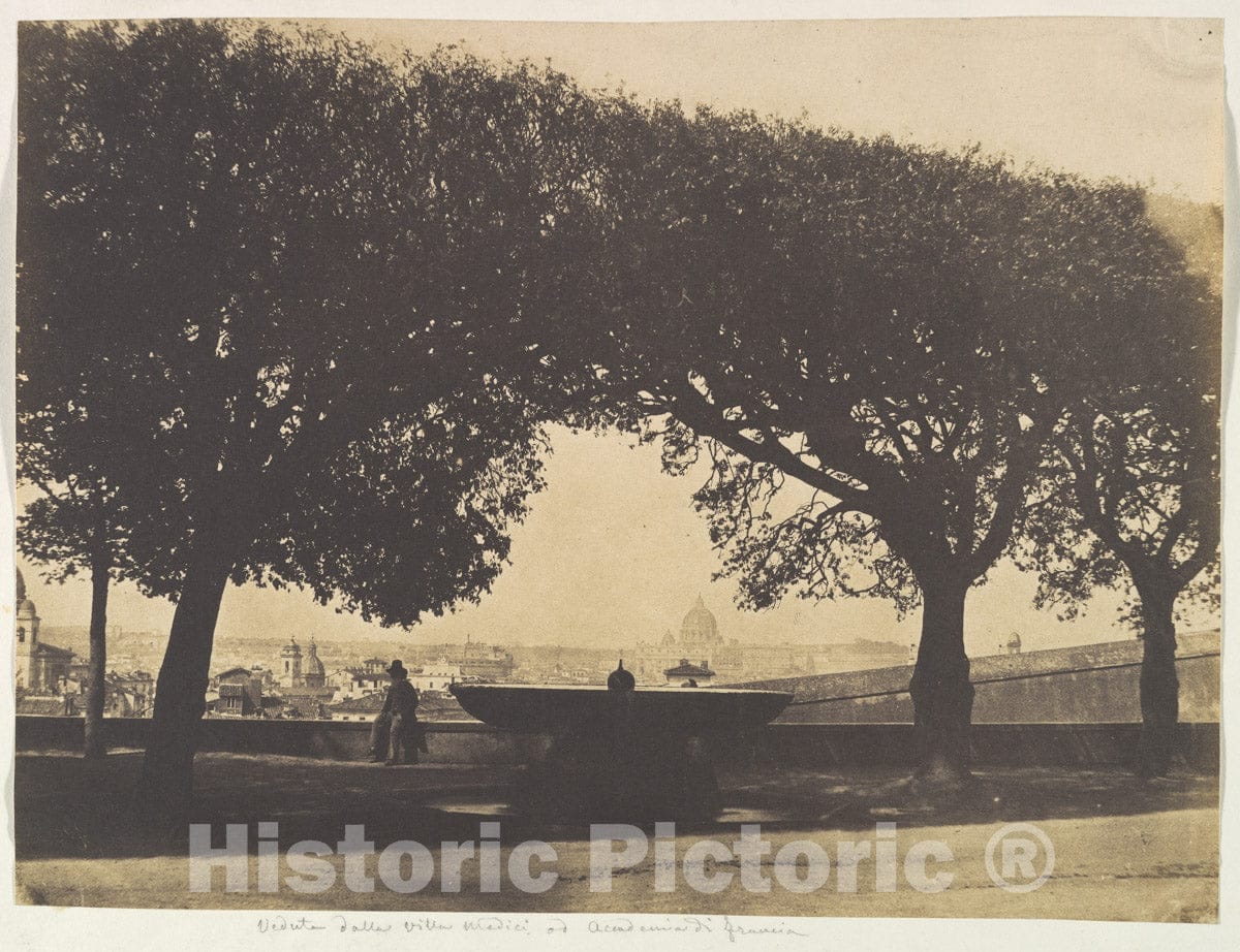 Photo Print : Giacomo Caneva - View from The French Academy at The Villa Medici : Vintage Wall Art