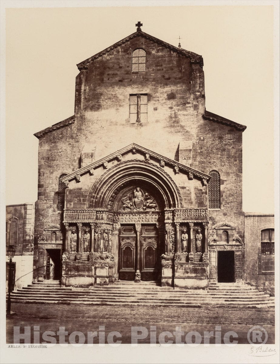 Photo Print : Édouard Baldus - Arles, St. Trophime : Vintage Wall Art