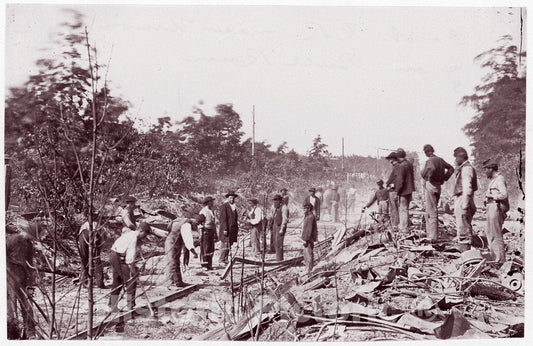 Photo Print : Timothy H. O'sullivan - Bull Run. Orange and Alexandria R.R. Near Union Mills : Vintage Wall Art