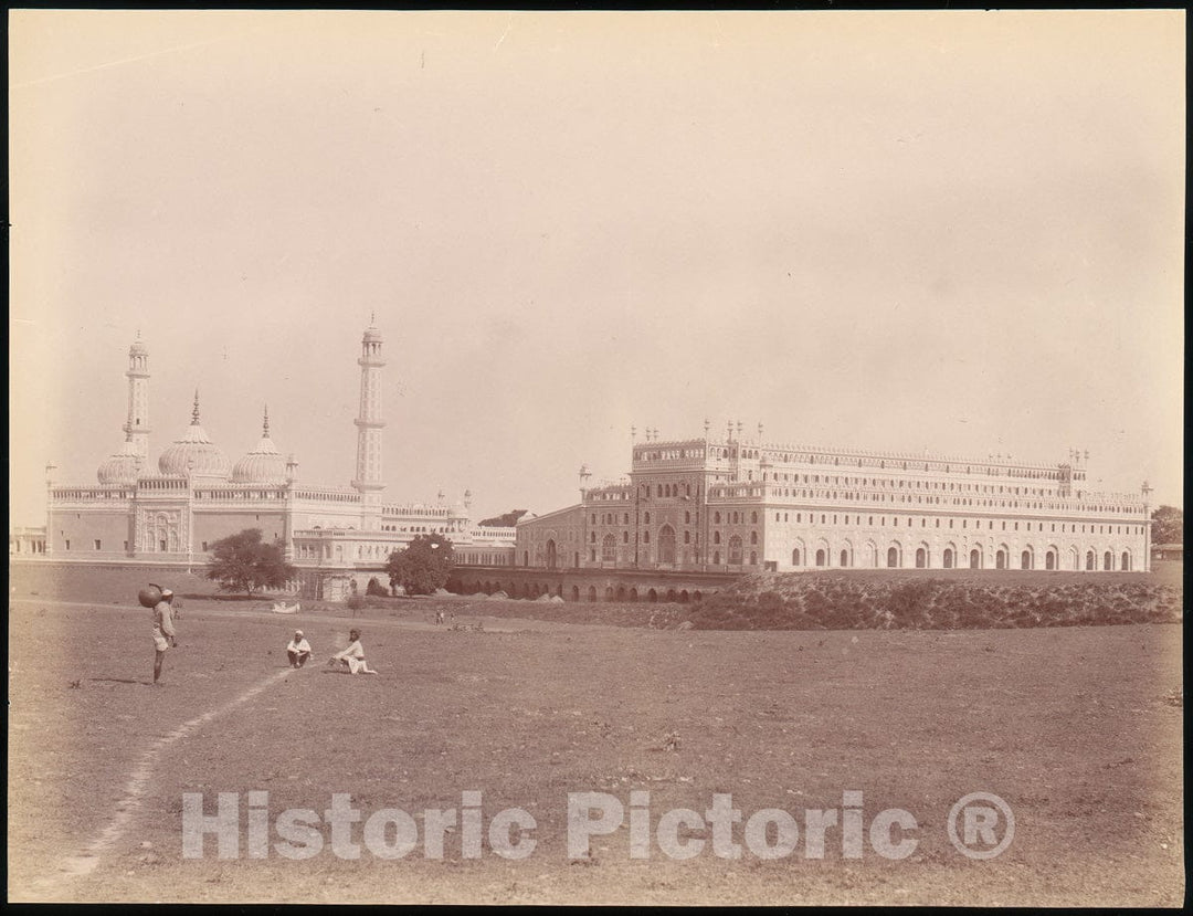 Photo Print : Asafi Mosque and The Bara Imambara, Lucknow, India : Vintage Wall Art