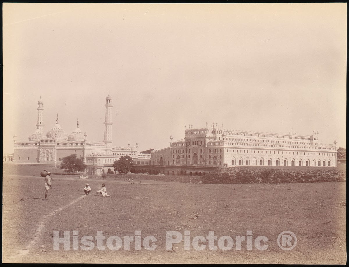 Photo Print : Asafi Mosque and The Bara Imambara, Lucknow, India : Vintage Wall Art