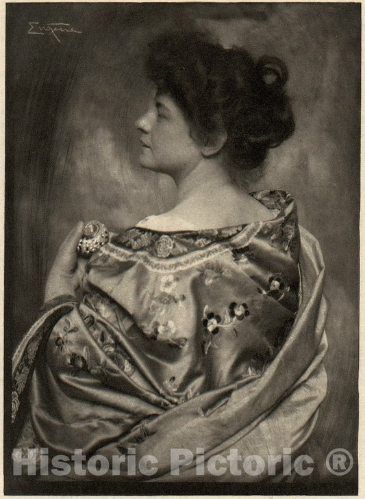 Art Print : Frank Eugene - Baroness von P. - Kimono : Vintage Wall Art
