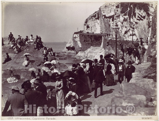 Photo Print : Francis Bedford - Ilfracombe, Capstone Parade : Vintage Wall Art