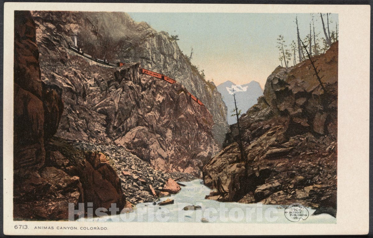 Art Print : William Henry Jackson - Animas Canyon, Colorado : Vintage Wall Art