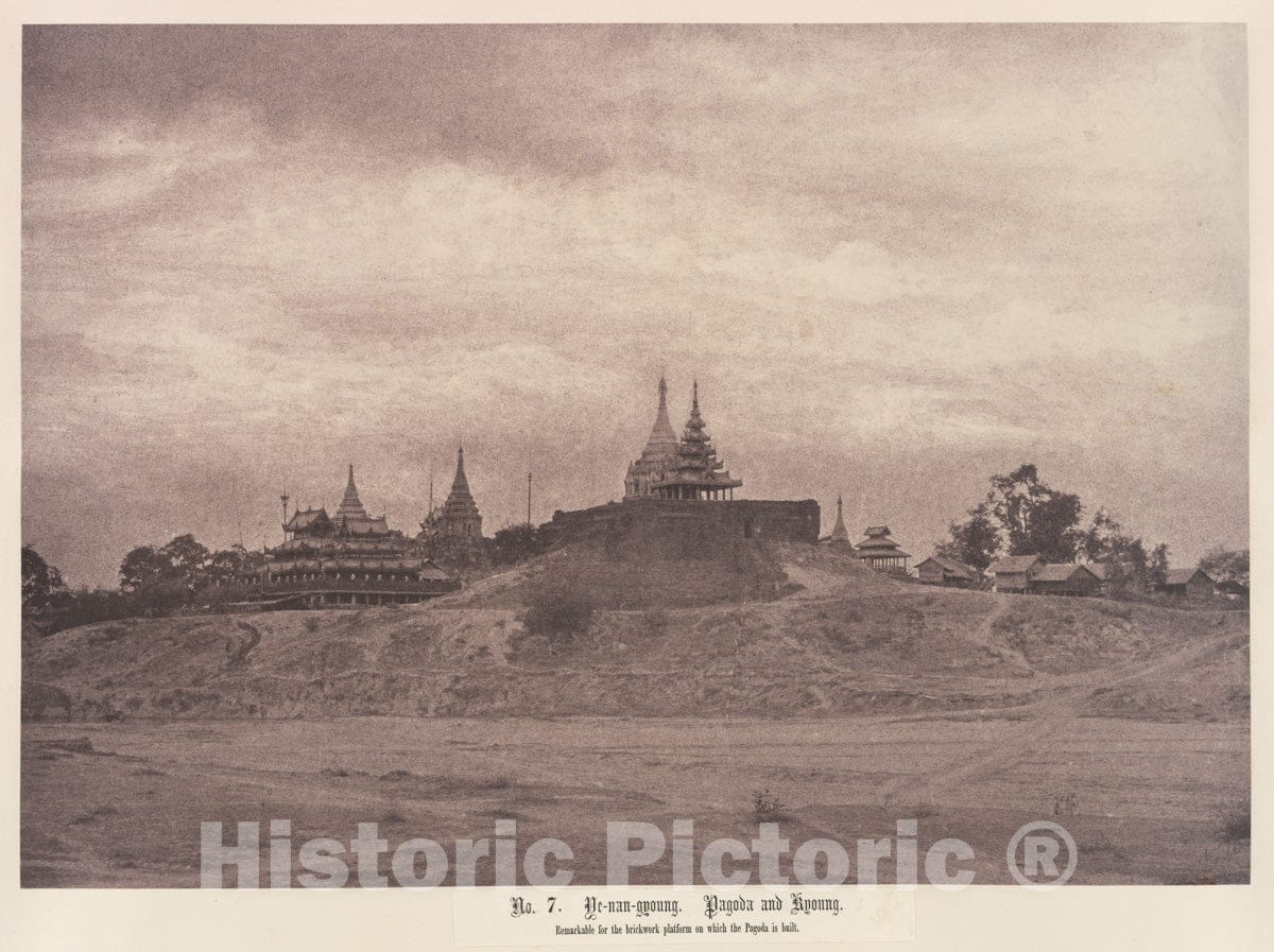Photo Print : Linnaeus Tripe - No. 7. Ye-nan-Gyoung. Pagoda and Kyoung. : Vintage Wall Art