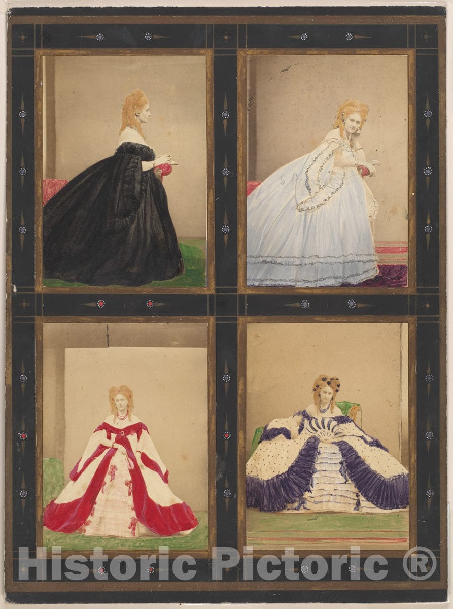 Photo Print : Pierre-Louis Pierson - Variations on The Elvira Dress : Vintage Wall Art