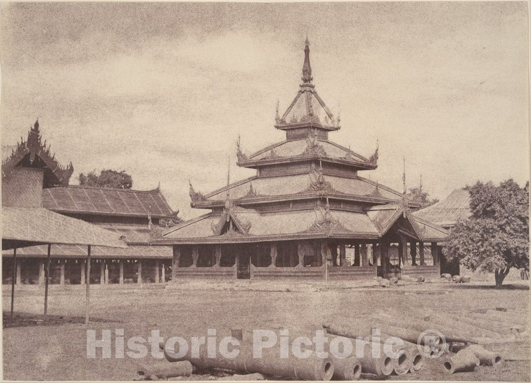 Photo Print : Linnaeus Tripe - Amerapoora, Palace of The White Elephant : Vintage Wall Art