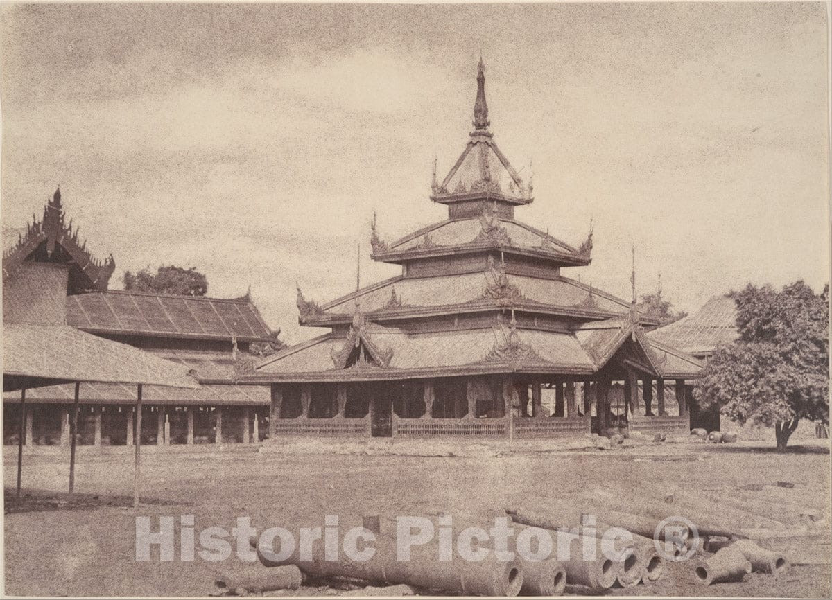 Photo Print : Linnaeus Tripe - Amerapoora, Palace of The White Elephant : Vintage Wall Art