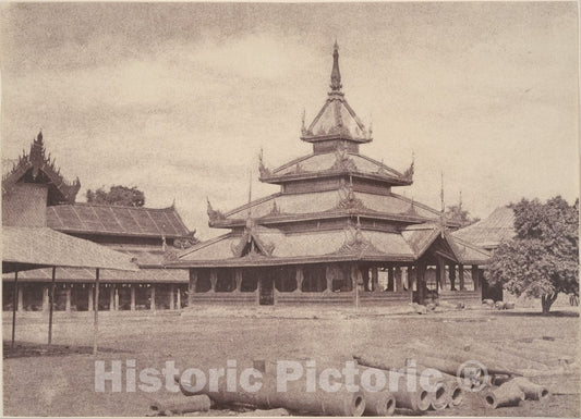 Photo Print : Linnaeus Tripe - Amerapoora, Palace of The White Elephant : Vintage Wall Art