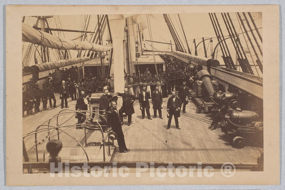 Photo Print : Henry P. Moore - Deck of U.S. Ship Vermont : Vintage Wall Art