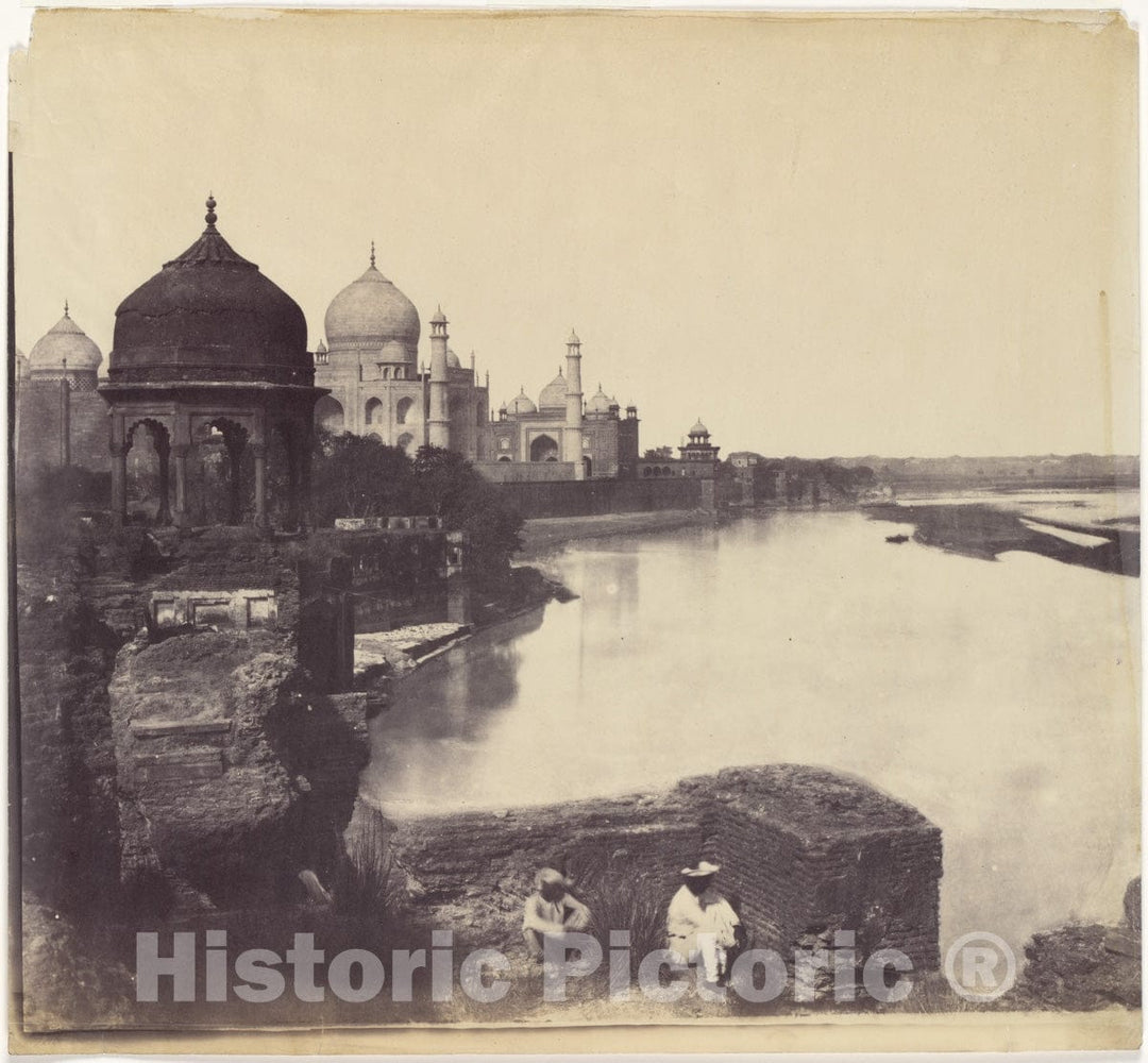 Photo Print : John Murray - The Taj Mahal from The Banks of The Yamuna River : Vintage Wall Art