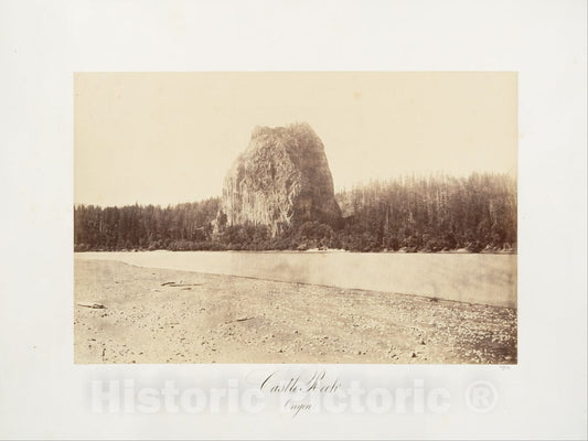 Photo Print : Carleton E. Watkins - Castle Rock, Oregon : Vintage Wall Art