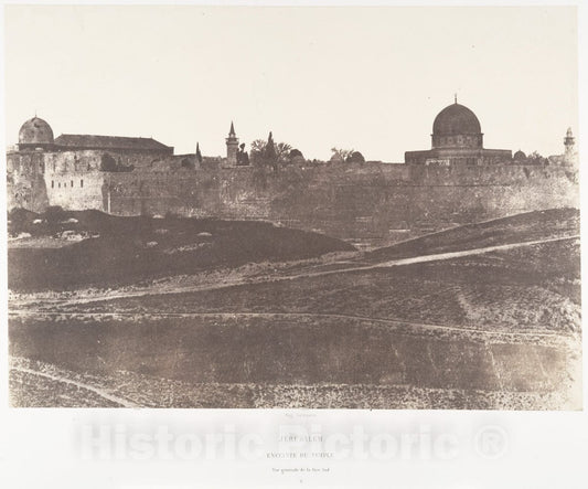 Photo Print : Auguste Salzmann - Jérusalem, Enceinte du Temple, Vue générale de la face Sud 2 : Vintage Wall Art