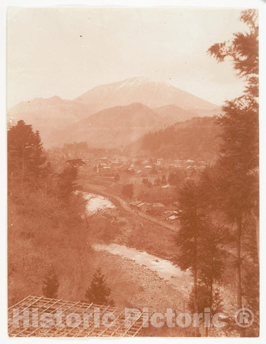 Photo Print : Adolf de Meyer - View of a Village in a Valley : Vintage Wall Art