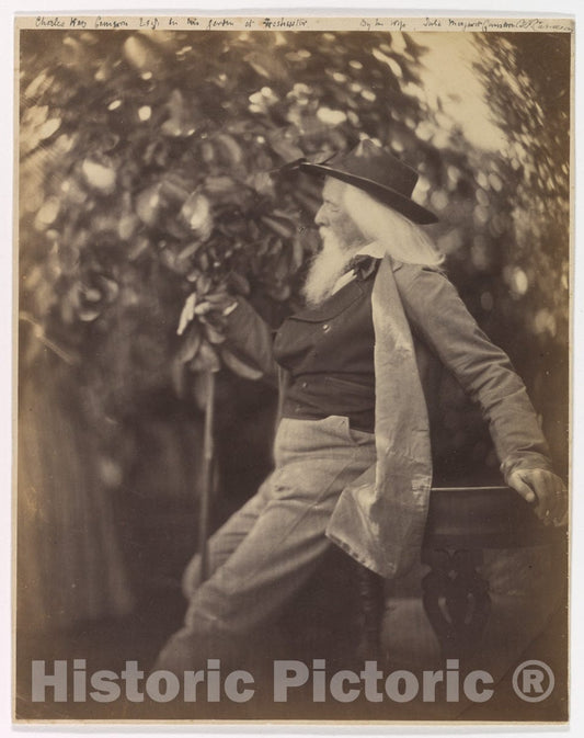 Photo Print : Julia Margaret Cameron - Charles Hay Cameron, Esq, in His Garden at Freshwater : Vintage Wall Art