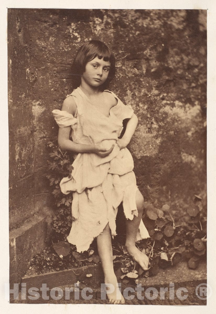 Photo Print : Lewis Carroll - Alice Liddell as The Beggar Maid : Vintage Wall Art