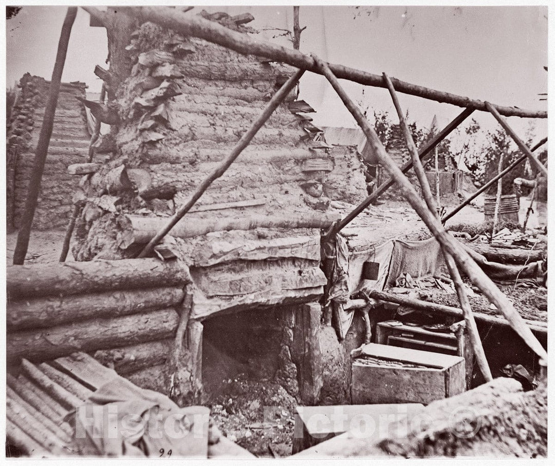 Photo Print : Andrew Joseph Russell - Abandoned Camp, Falmouth, Virginia : Vintage Wall Art