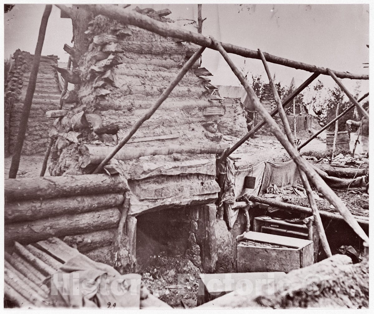 Photo Print : Andrew Joseph Russell - Abandoned Camp, Falmouth, Virginia : Vintage Wall Art